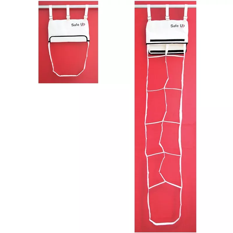 Imagen que muestra la escalera de seguridad "Safe Up" con 5 peldaños, diseñada para facilitar el rescate y el acceso seguro al agua en situaciones marítimas.