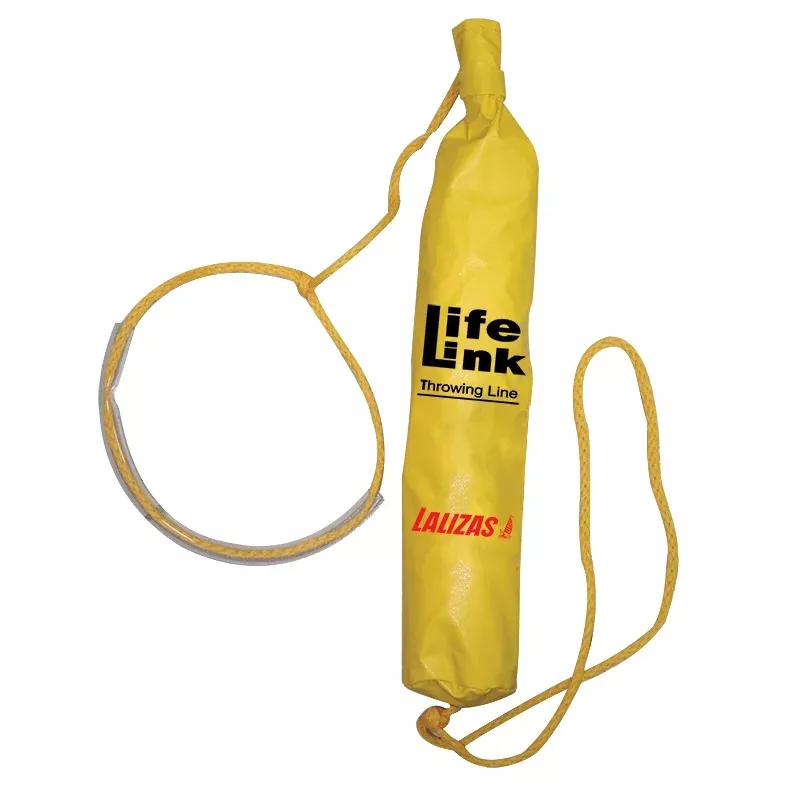 Imagen que destaca la línea de lanzamiento Lifelink con cabo de 23 metros, diseñada para ofrecer soluciones de rescate rápidas y efectivas en el entorno marítimo.