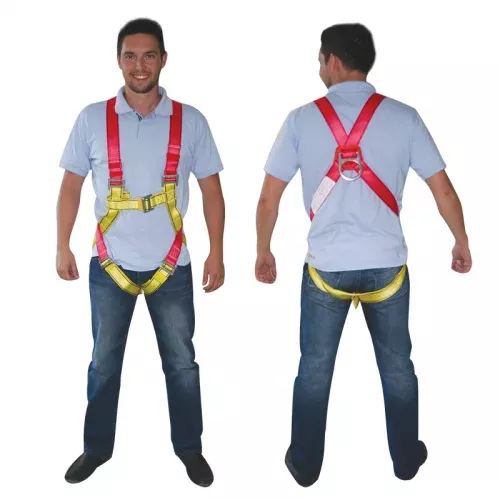 Imagen que muestra el arnés de seguridad Vestype, equipado con anilla en D, diseñado para ofrecer máxima protección y estabilidad en trabajos de altura o en entornos peligrosos.